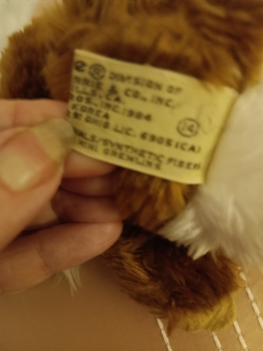 Plush Small Pet Toy - Brown and White Cozy Squeak